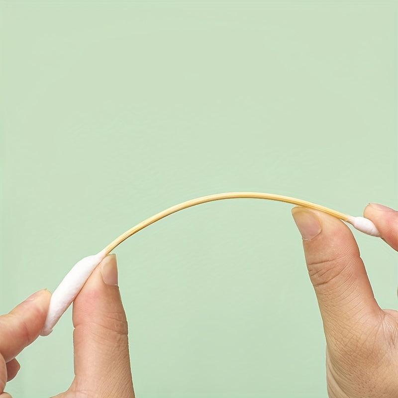 50pcs Pet Cotton Swabs Double Headed Stick Wooden Handle