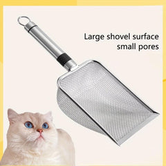 Cat Litter Scoop Stainless Steel Easy Clean Non-stick Shovel