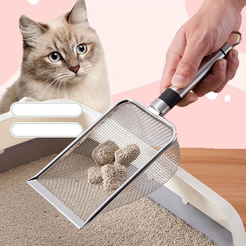 Cat Litter Scoop Stainless Steel Easy Clean Non-stick Shovel