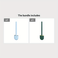 Leak Proof Silicone Toilet Brush with Quick Drying Holder