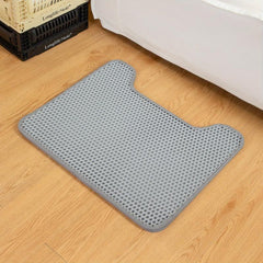 Cat Waterproof Litter Trapping Mat Double Layer Washable Non slip Cat Mat