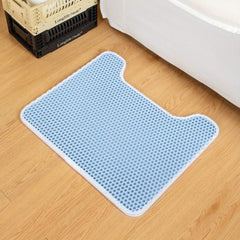Cat Waterproof Litter Trapping Mat Double Layer Washable Non slip Cat Mat