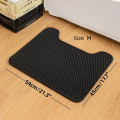 Cat Waterproof Litter Trapping Mat Double Layer Washable Non slip Cat Mat