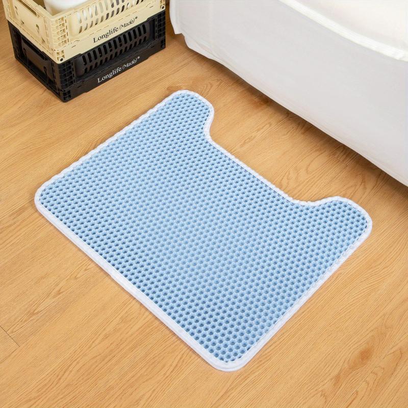 Cat Waterproof Litter Trapping Mat Double Layer Washable Non slip Cat Mat