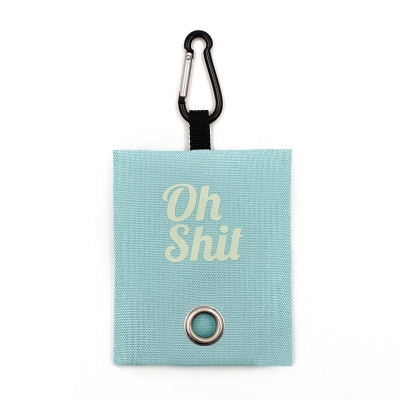 OH SHIT Graphic Poop Bag Holder Dispenser for Dogs