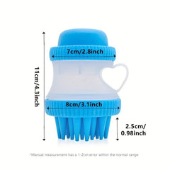 Pet Shampoo Brush Silicone Massage Comb for Dog & Cat Grooming