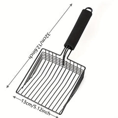 Stainless Steel Kitty Litter Scooper - Durable Pet Cleaning Tool