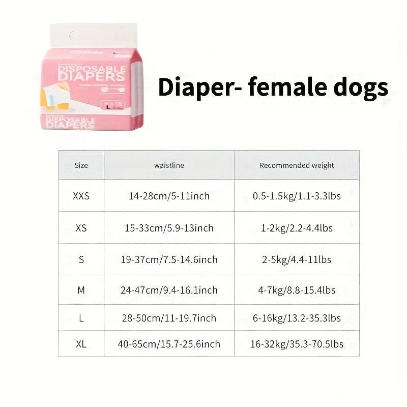 Disposable Breathable Dog Diapers Dog Menstrual Pants High Absorbency