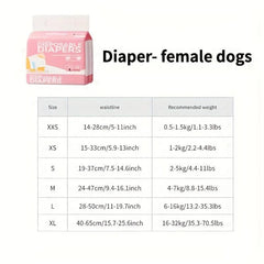 Disposable Breathable Dog Diapers Dog Menstrual Pants High Absorbency