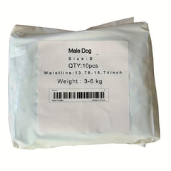 10 Pack Male Pet Diapers Dog Wraps Disposable No Tail