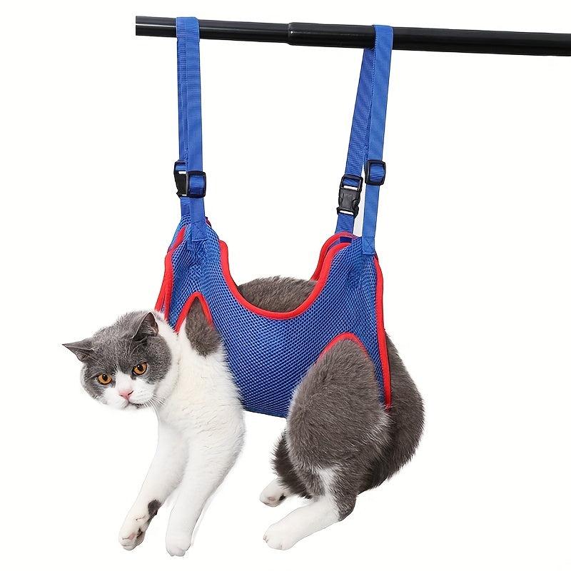 Breathable Grooming Hammock Harness with Nail Clippers for Dogs