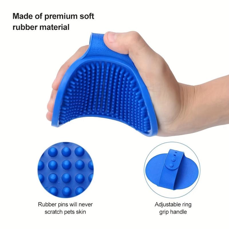 Gentle Silicone Pet Shampoo Brush for Dogs & Cats