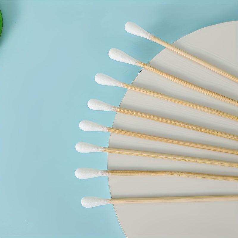 100pcs Pet Cotton Swabs Wooden Handle Dog Ear Cleaning