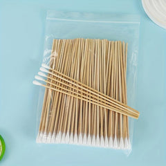100pcs Pet Cotton Swabs Wooden Handle Dog Ear Cleaning