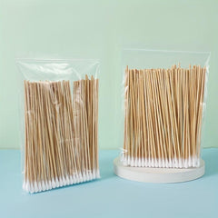 100pcs Pet Cotton Swabs Wooden Handle Dog Ear Cleaning
