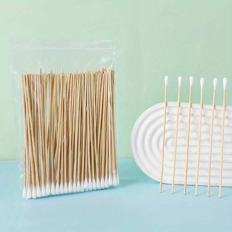 100pcs Pet Cotton Swabs Wooden Handle Dog Ear Cleaning