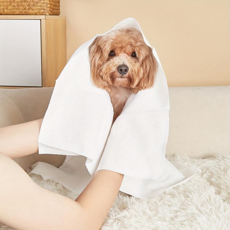 Disposable Pet Bath Towel Quick Dry Absorbent Dog Cat Cleaning Supplies