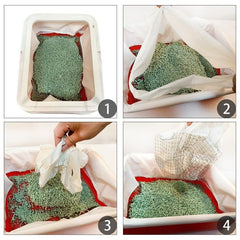 10pcs Cat Feces Filter Net Reusable Plastic Cat Sifting Litter Pan Liners