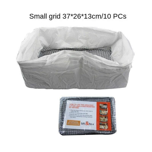 10pcs Cat Feces Filter Net Reusable Plastic Cat Sifting Litter Pan Liners