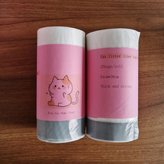 25 Cat Litter Liner Bags With Drawstring - Pet Cleaning Supplies