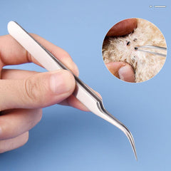 3pcs Pet Tick Removal Tools Stainless Steel Dog Flea Tweezers