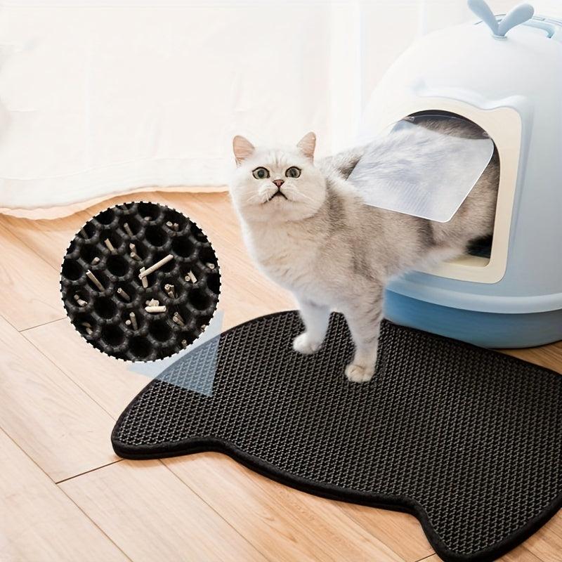 Waterproof Non Slip Pet Litter Mat Double Layer Cat Litter Pad