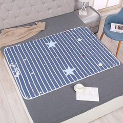 Graphic Pattern Dog Training Pad Washable Reusable Puppy Bed Cover Floor Mat