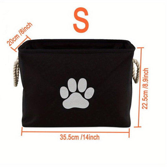 Collapsible Polyester Organizing Basket Large Storage Bin For Pet Toy