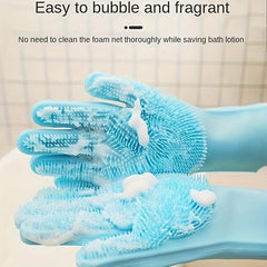 Silicone Pet Brush Glove Dog Grooming Cats Bathing High Density Teeth