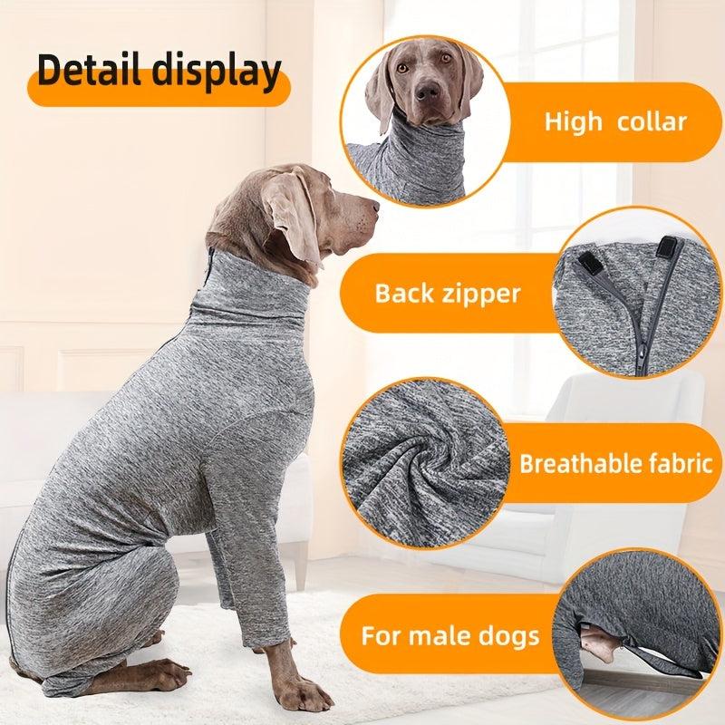 Soft Dog Jumpsuit High Collar Zipper