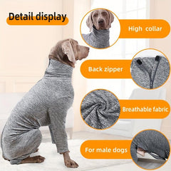 Soft Dog Jumpsuit High Collar Zipper