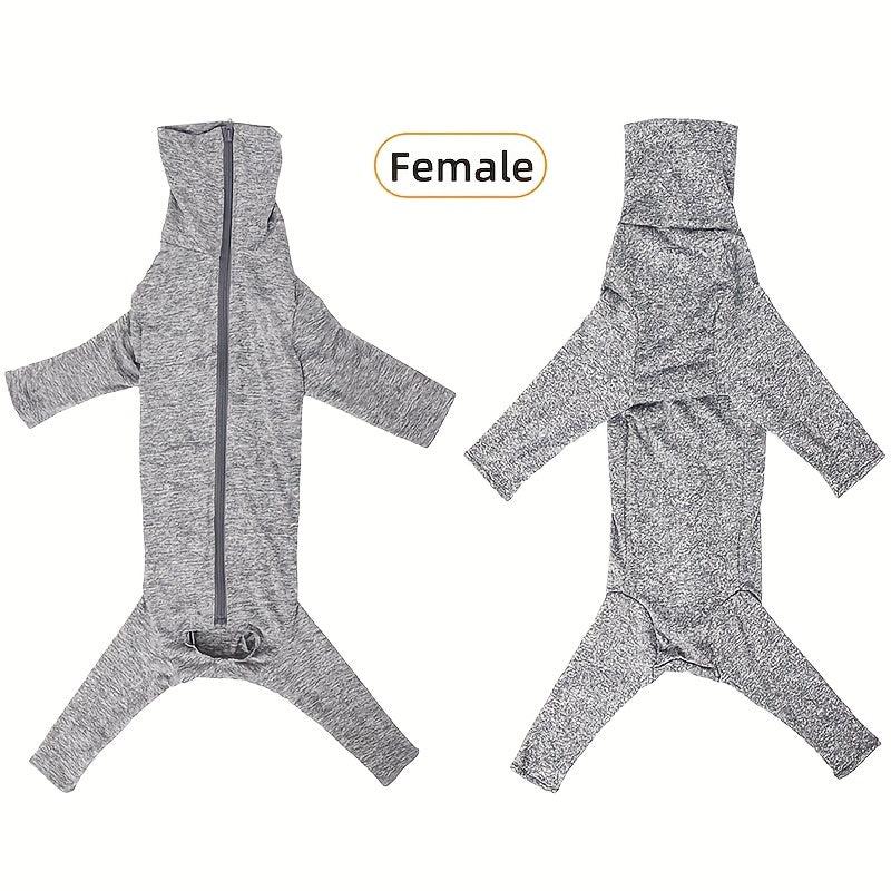Soft Dog Jumpsuit High Collar Zipper