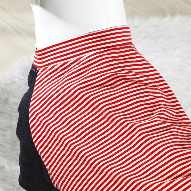 Pet Red And Strip Graphic Dog T shirt For Medium And Large Dogs