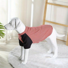 Pet Red And Strip Graphic Dog T shirt For Medium And Large Dogs