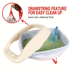 10pcs Upgraded Drawstring Cat Litter Garbage Bags