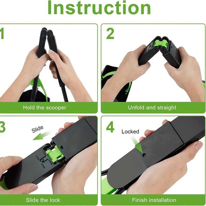 Portable Dog Poop Scooper with Long Handle - Durable Dog Waste Picker