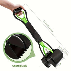 Portable Dog Poop Scooper with Long Handle - Durable Dog Waste Picker