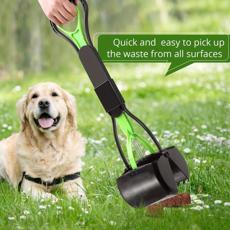 Portable Dog Poop Scooper with Long Handle - Durable Dog Waste Picker