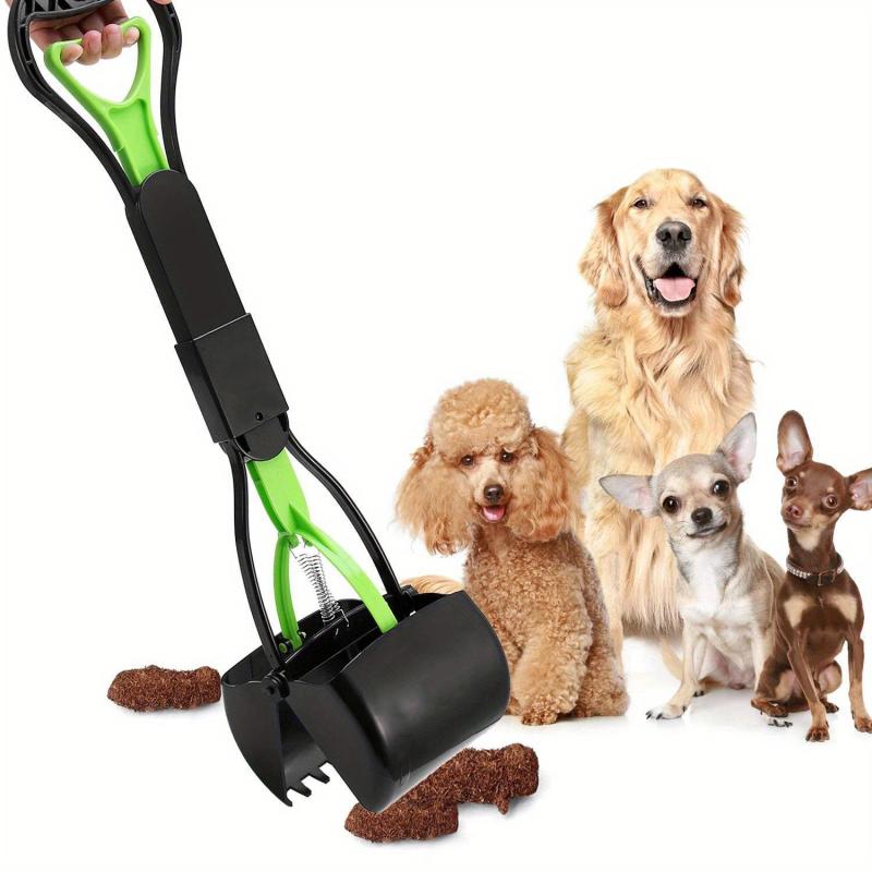 Portable Dog Poop Scooper with Long Handle - Durable Dog Waste Picker