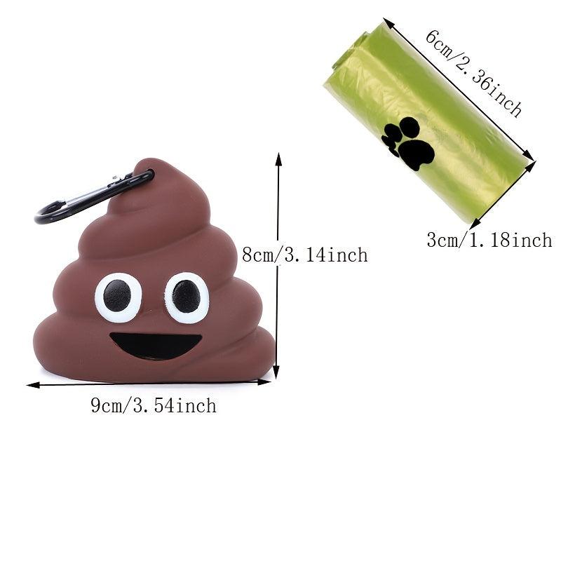 Pet Poop Bag Holder & Dispenser w/ Roll of Garbage Bag