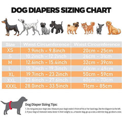 Washable Female Dog Diaper Reusable Adjustable Sanitary Pant Wrap 8 Cotton Pads