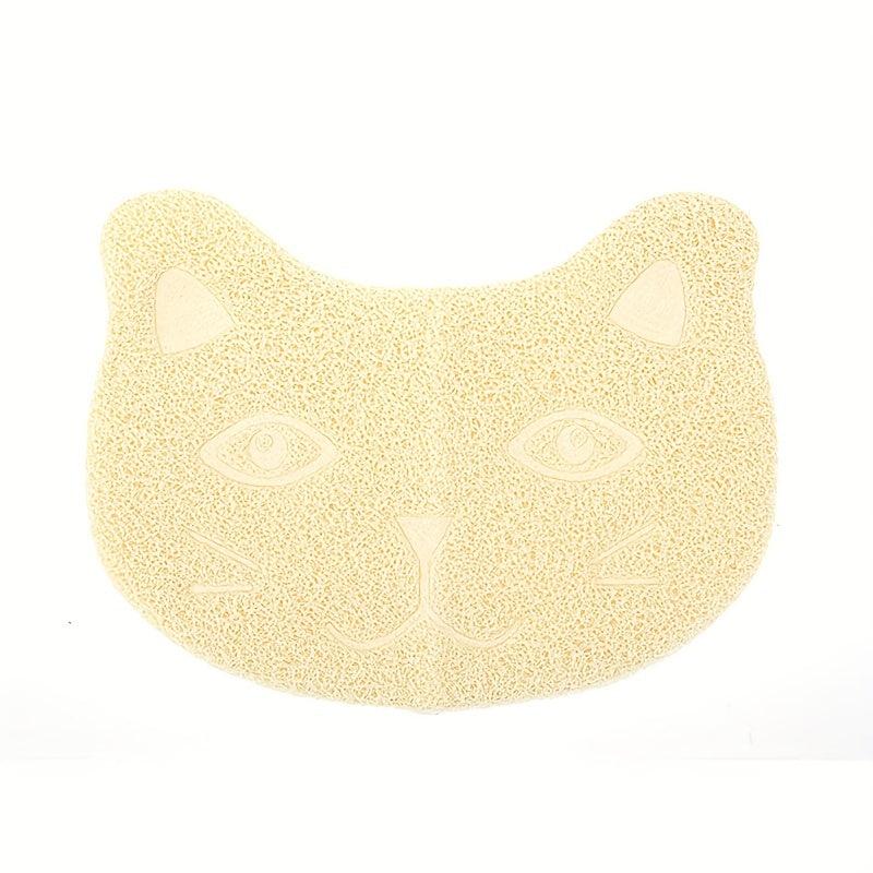 Cartoon Cat Head Pet Litter Mat Non-Slip Cat Litter Trapping Mat