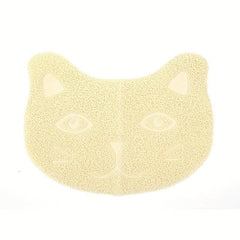 Cartoon Cat Head Pet Litter Mat Non-Slip Cat Litter Trapping Mat