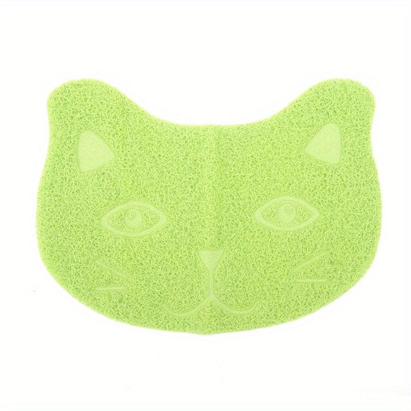 Cartoon Cat Head Pet Litter Mat Non-Slip Cat Litter Trapping Mat