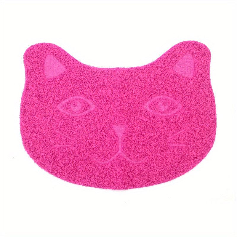 Cartoon Cat Head Pet Litter Mat Non-Slip Cat Litter Trapping Mat