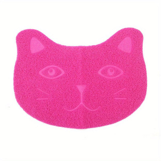 Cartoon Cat Head Pet Litter Mat Non-Slip Cat Litter Trapping Mat