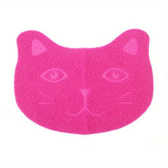 Cartoon Cat Head Pet Litter Mat Non-Slip Cat Litter Trapping Mat