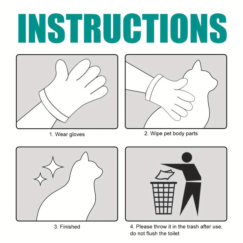 Disposable Pet Cleaning Gloves Dry Cleaning Glove