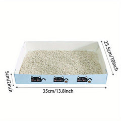 5pcs Disposable Rectangle Cat Travel Toilet Box Foldable Portable Cardboard