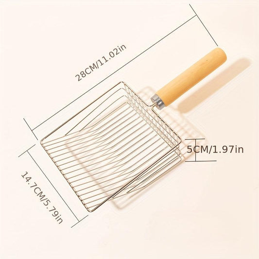 Stainless Steel Pet Litter Scoop Cat Pooper Scooper Cat Litter Sifter Shovel